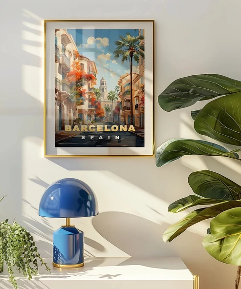 Çerçevesiz Poster Barcelona’nın Zarif Sokakları - Resim 5