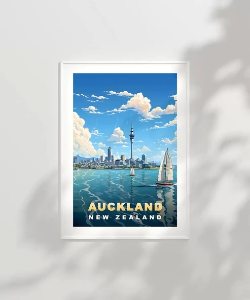 Çerçevesiz Poster Auckland Sanat Baskısı - Resim 2