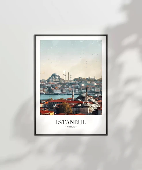 Çerçevesiz Poster Timeless Istanbul Skyline - 6
