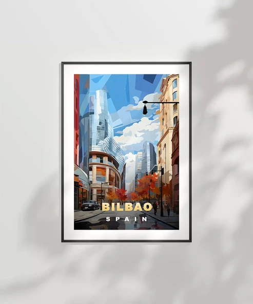 Çerçevesiz Poster Modern Sanatın Şehri Bilbao - Resim 6