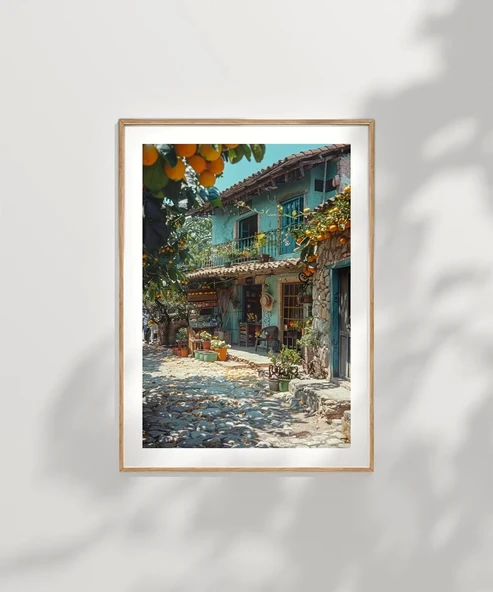 Çerçevesiz Poster Taş Sokakların Huzuru - Resim 7