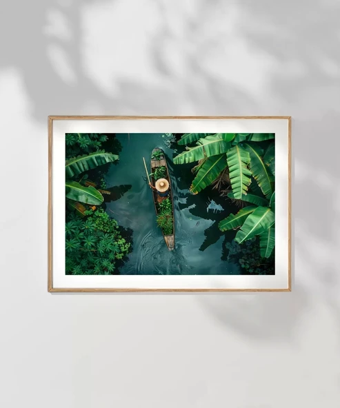 Çerçevesiz Poster Tropikal Nehirde Yolculuk - Resim 7