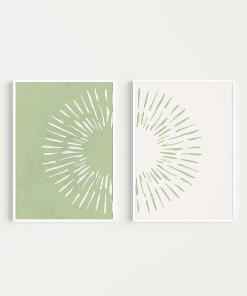 Çerçevesiz Poster Doğa Esintili 2'li - Resim 2