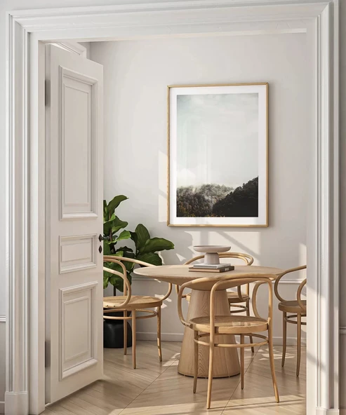 Çerçevesiz Poster Sislerin Ardındaki Orman - Resim 3