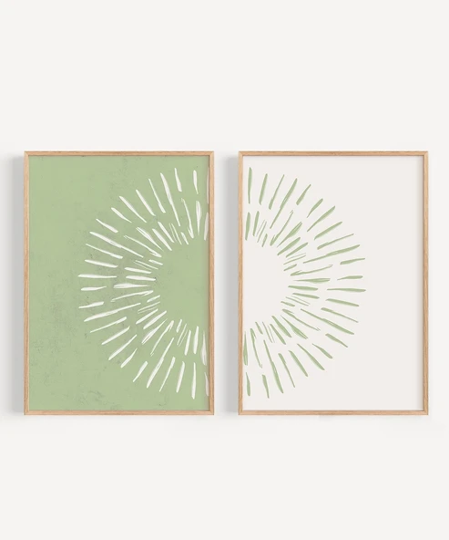 Çerçevesiz Poster Doğa Esintili 2'li - Resim 6
