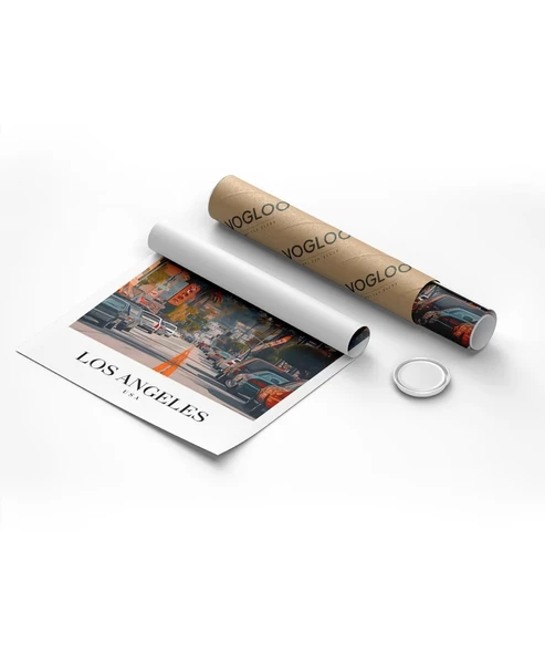 Çerçevesiz Poster Los Angeles Sokak Manzarası - Resim 8