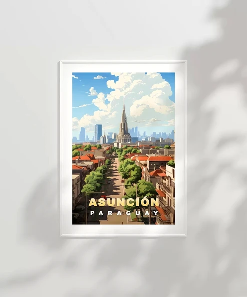 Çerçevesiz Poster Asunción’dan Görkemli Bir Manzara - Resim 2