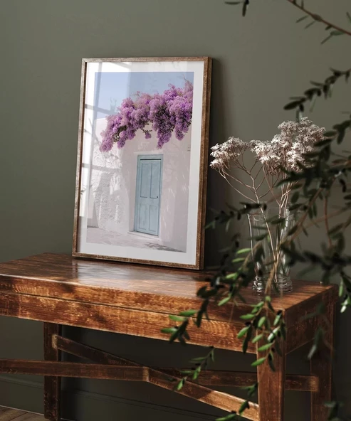 Çerçevesiz Poster Mor Çiçeklerin Gölgesinde - Resim 4