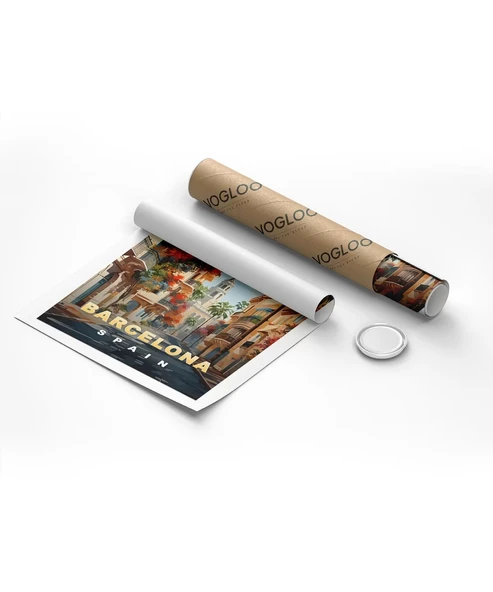 Çerçevesiz Poster Barcelona’nın Zarif Sokakları - Resim 8