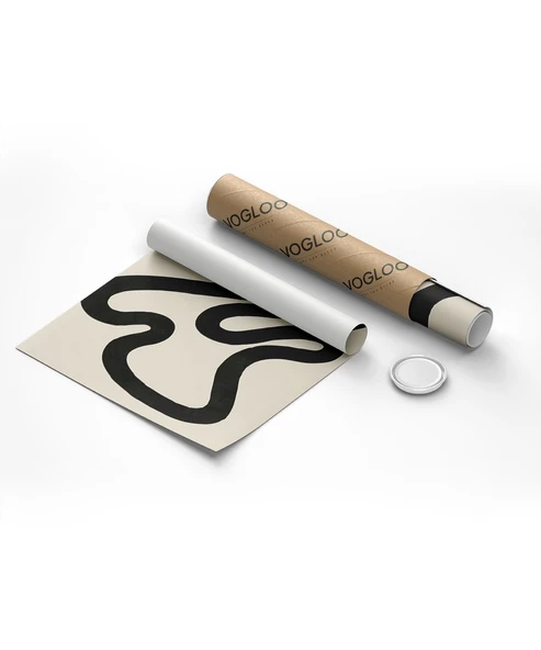 Çerçevesiz Poster Minimalist Dalgalı Hatlar 2'li - Resim 7