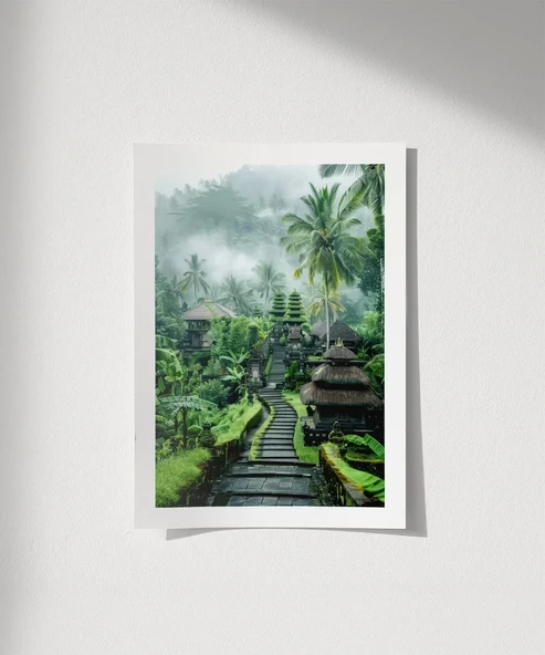 Çerçevesiz Poster Sisler İçinde Tapınak ürün görseli