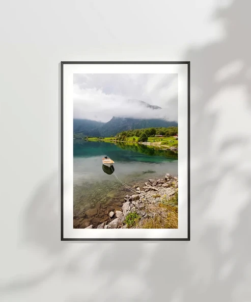 Çerçevesiz Poster Göl Kenarında Huzur - Resim 6