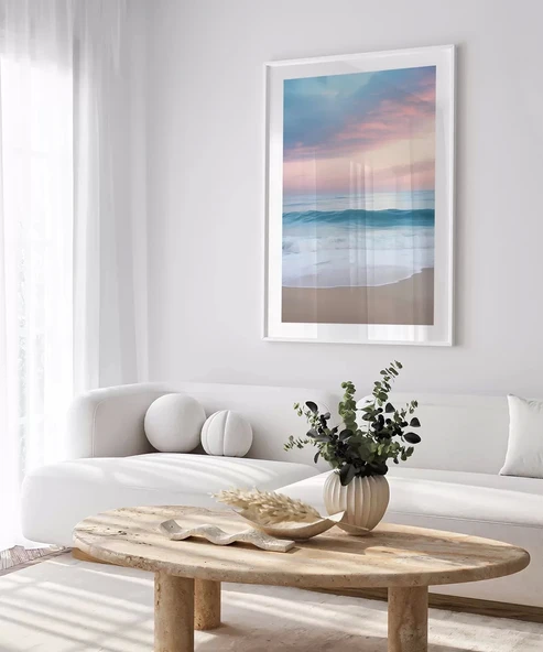 Çerçevesiz Poster Dingin Dalgalar - Resim 5