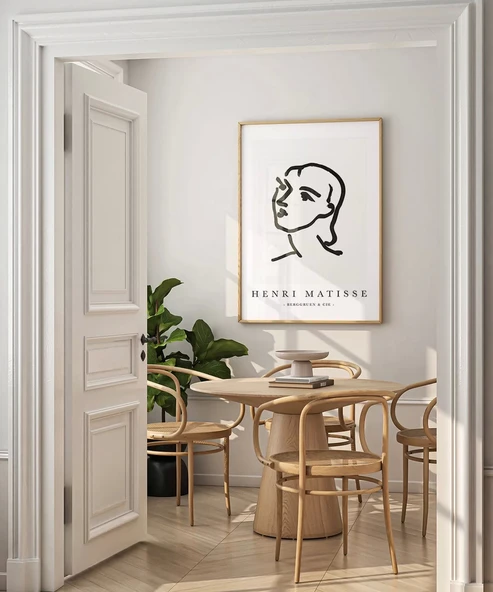 Çerçevesiz Poster Henri Matisse Soyut Portre - Resim 3