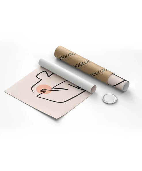 Çerçevesiz Poster Soyut Yüz Çizgileri ve Renk Detayları Triptik 3'lü - Resim 8