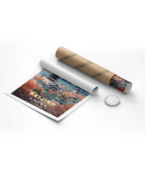 Çerçevesiz Poster Tarihi Beijing Tapınakları - Resim 8