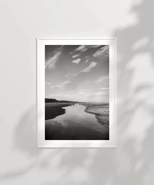 Çerçevesiz Poster Monokrom Dinginlik - Resim 2