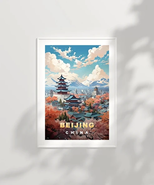 Çerçevesiz Poster Tarihi Beijing Tapınakları - Resim 2