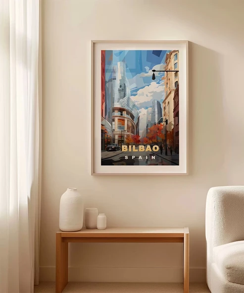 Çerçevesiz Poster Modern Sanatın Şehri Bilbao - Resim 4