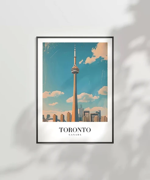 Çerçevesiz Poster Gökyüzüne Dokunan Toronto - Resim 7