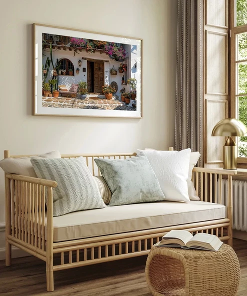 Çerçevesiz Poster Doğanın Renkleriyle Süslenen Ev - Resim 3