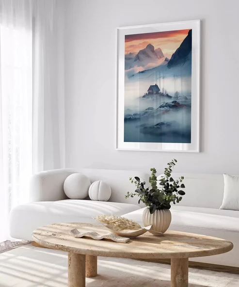 Çerçevesiz Poster Dağdaki Yuva - Resim 4