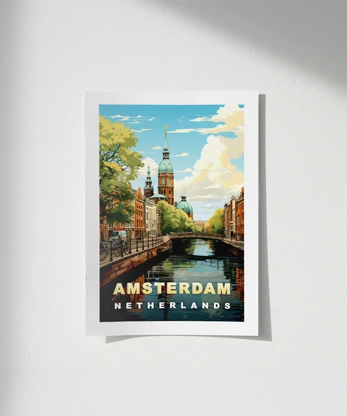 Çerçevesiz Poster Amsterdam’ın İkonik Kanalları ürün görseli