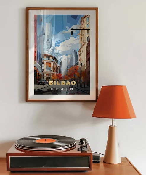 Çerçevesiz Poster Modern Sanatın Şehri Bilbao - Resim 3