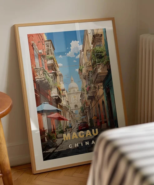 Çerçevesiz Poster Kopenhag Şehir Manzarası ve Refleksiyon - Resim 4