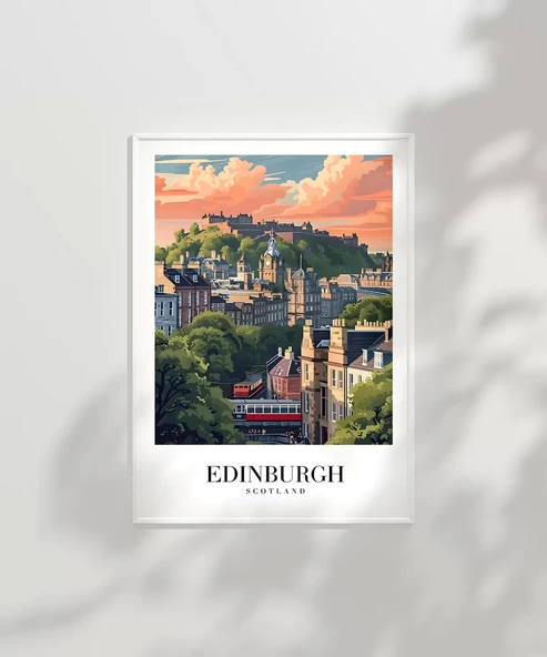 Çerçevesiz Poster Edinburgh'un Tarihi Tepeleri - Resim 2