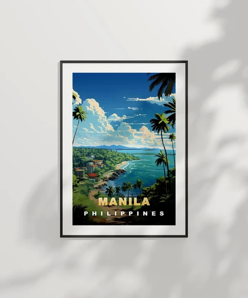 Çerçevesiz Poster Manila Tropik Sahil Manzarası - Resim 6