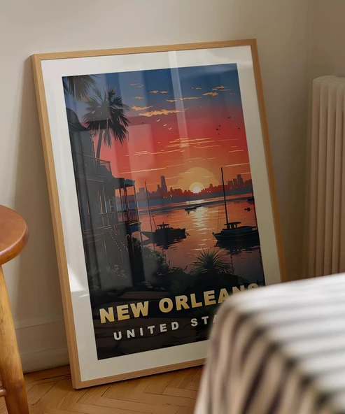 Çerçevesiz Poster New Orleans'ın Tarihi Evleri - Resim 4