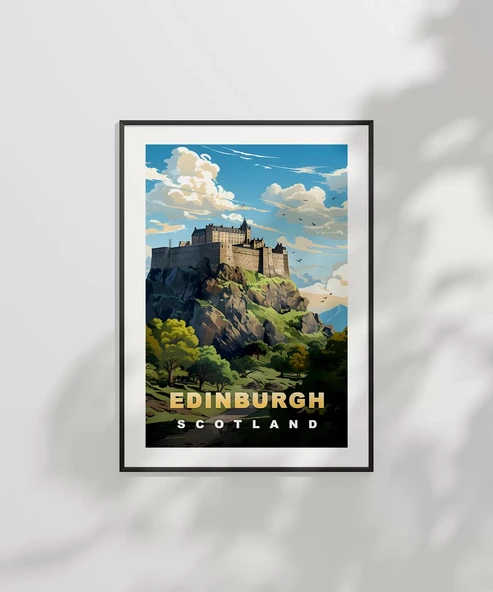 Çerçevesiz Poster Edinburgh Manzarası - Resim 6