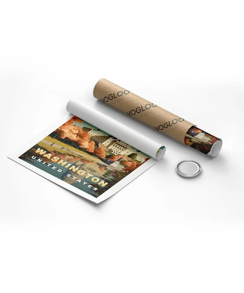 Çerçevesiz Poster Washington D.C. Capitol Sanatsal - Resim 8