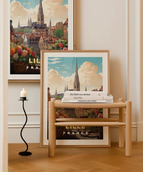 Çerçevesiz Poster Lille Tarihi ve Çiçek Bahçesi Sanat - Resim 5