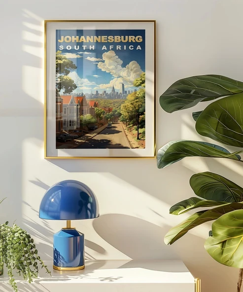 Çerçevesiz Poster Güney Afrika'nın Kalbi Johannesburg - Resim 5