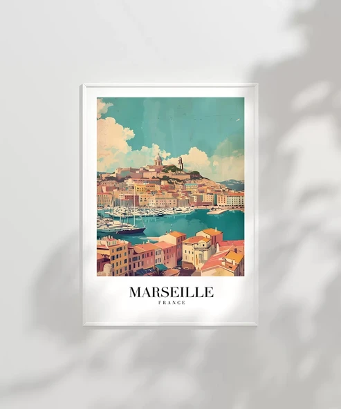 Çerçevesiz Poster Akdeniz'in Işıltılı Limanı - Resim 2