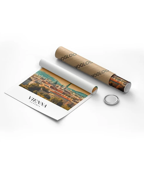 Çerçevesiz Poster Viyana Şehir Manzarası - Resim 8