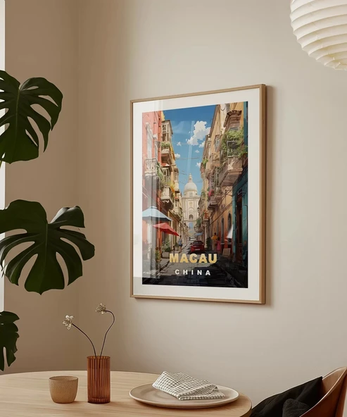 Çerçevesiz Poster Kopenhag Şehir Manzarası ve Refleksiyon - Resim 5