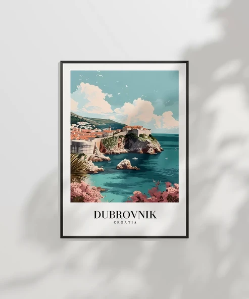 Çerçevesiz Poster Dubrovnik Hırvatistan - Resim 6