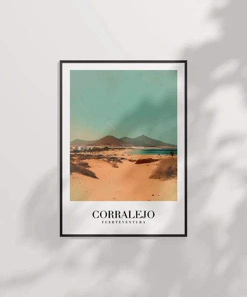 Çerçevesiz Poster Corralejo Plaj Manzarası ve Doğa - Resim 6