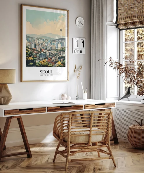 Çerçevesiz Poster Seul'un Modern Mimarisi - Resim 5