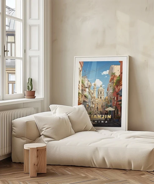 Çerçevesiz Poster Tianjin Tarihi Sokak Manzarası - 5