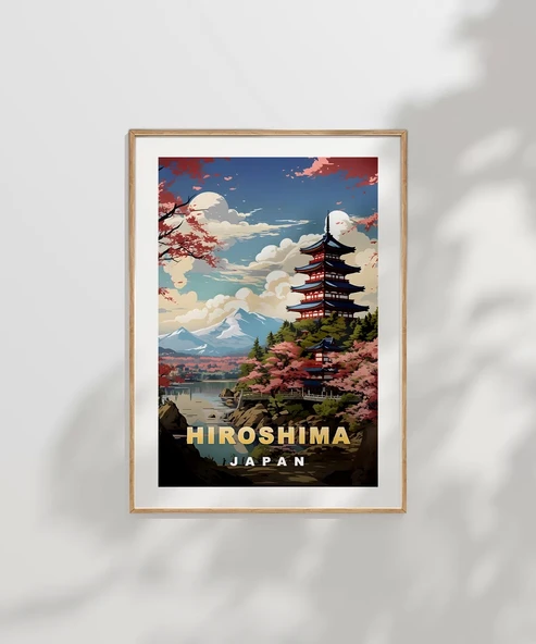 Çerçevesiz Poster Hiroşima'nın Huzurlu Manzarası - Resim 7