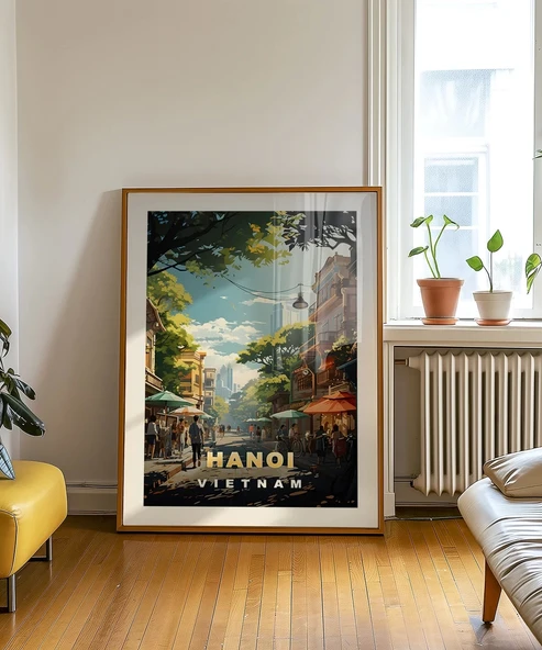 Çerçevesiz Poster Vietnam'ın Kalbi Hanoi - Resim 5