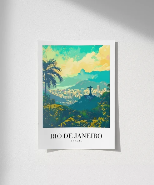 Çerçevesiz Poster Brezilya'nın İncisi Rio de Janeiro ürün görseli