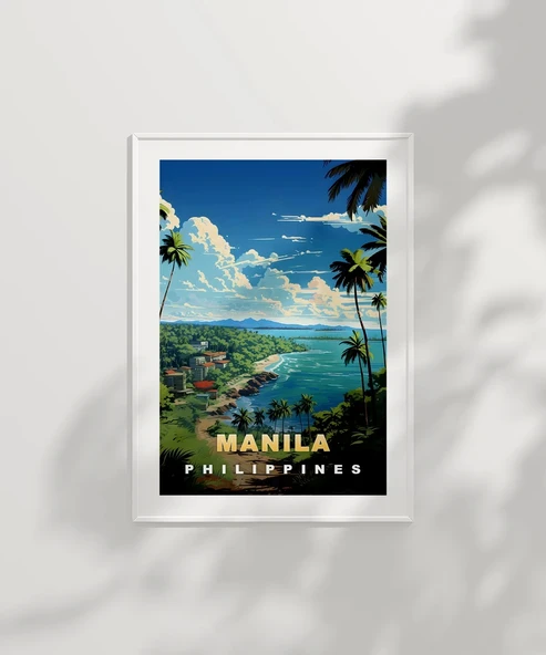 Çerçevesiz Poster Manila Tropik Sahil Manzarası - Resim 2
