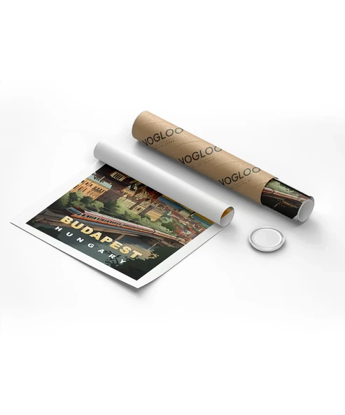 Çerçevesiz Poster Tuna Nehri Üzerinde Gün Doğumu - Resim 8