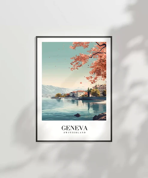 Çerçevesiz Poster Alplerin ve Gölün Zarafeti - 7