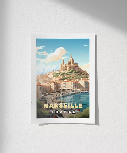 Çerçevesiz Poster Marsilya'nın Tarihi ve Deniz Estetiği ürün görseli